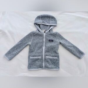 Patagonia Toddler Better Sweater Fleece Hoodie 2T Gray Full Zip Unisex